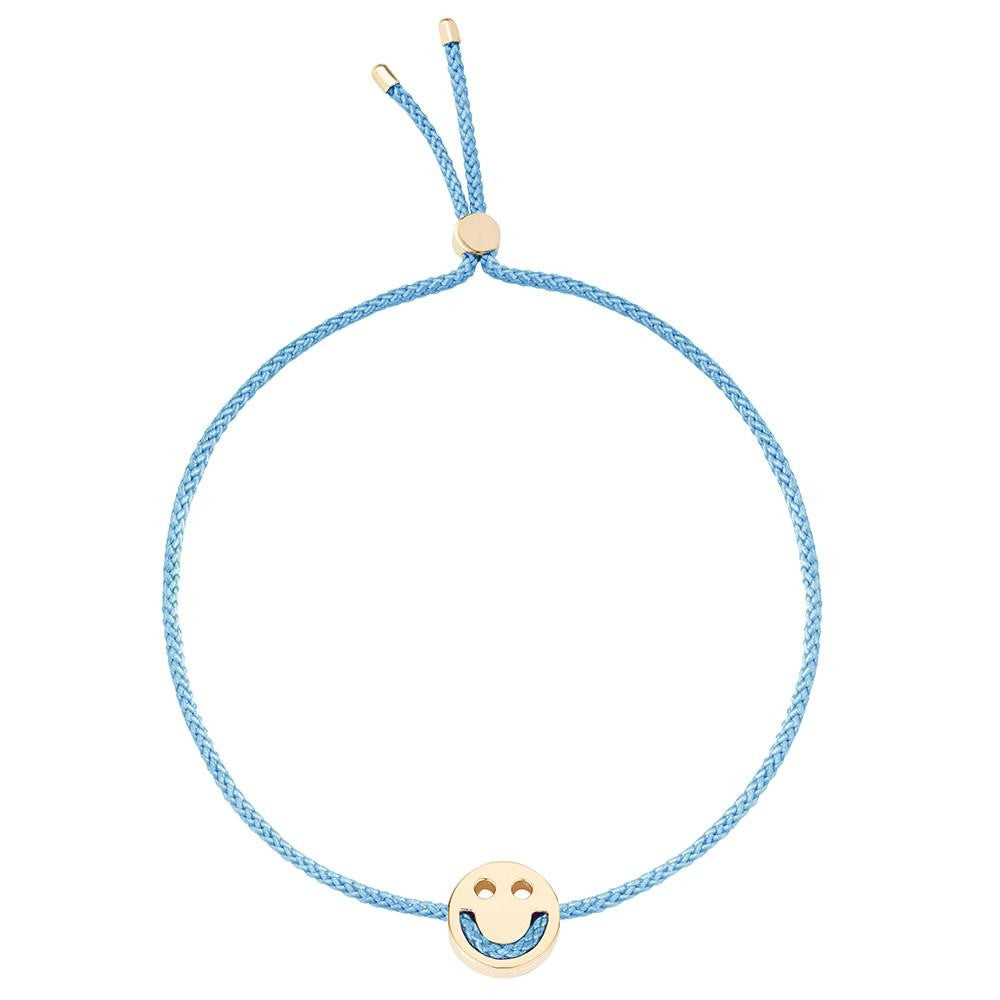 Ruifier Friends Happy Cord Bracelet Sky Blue Yellow Gold