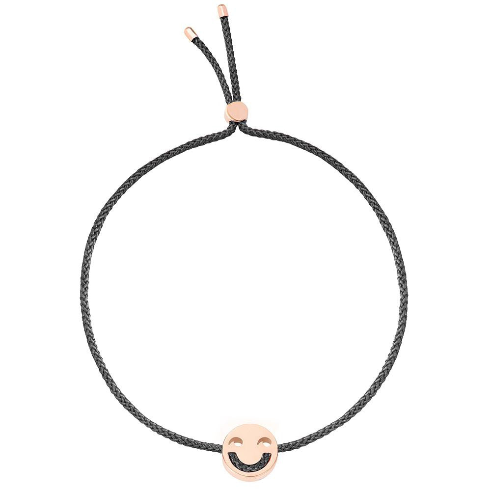 Ruifier Friends Jokey Cord Bracelet Black Rose Gold