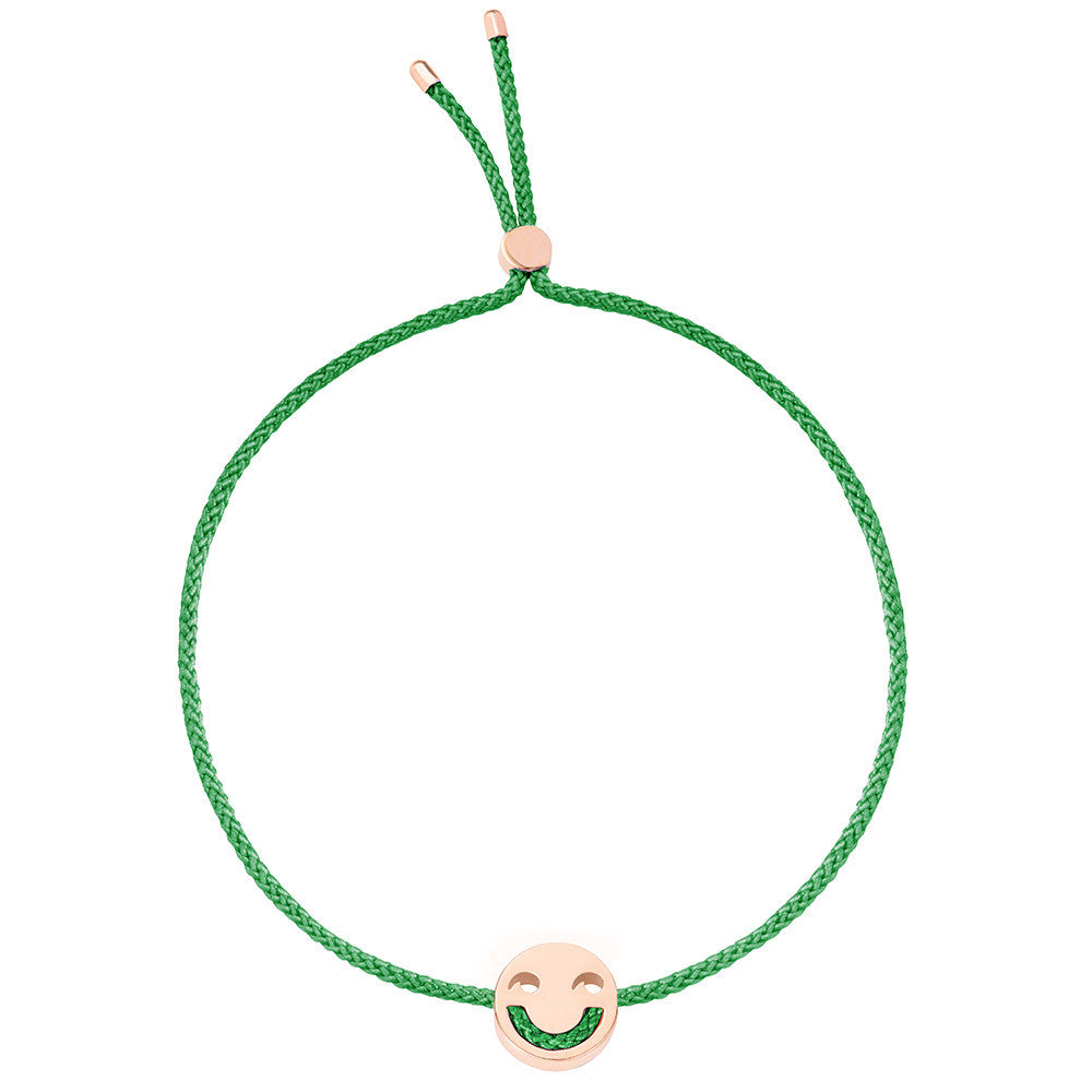 Ruifier Friends Jokey Cord Bracelet Green Rose Gold