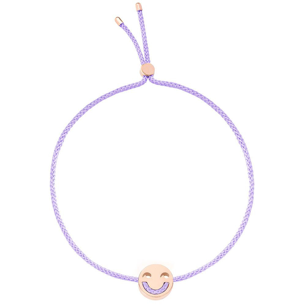 Ruifier Friends Jokey Cord Bracelet Lilac Rose Gold