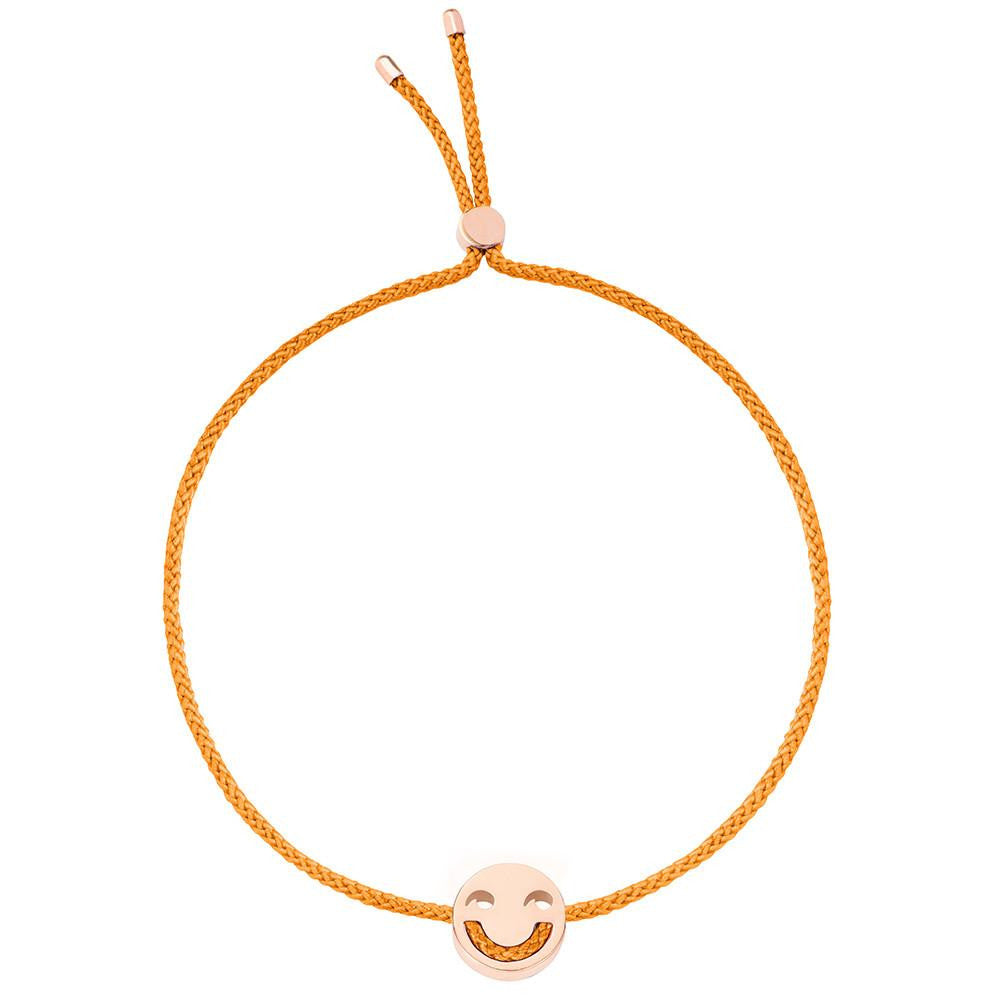 Ruifier Friends Jokey Cord Bracelet Orange Rose Gold