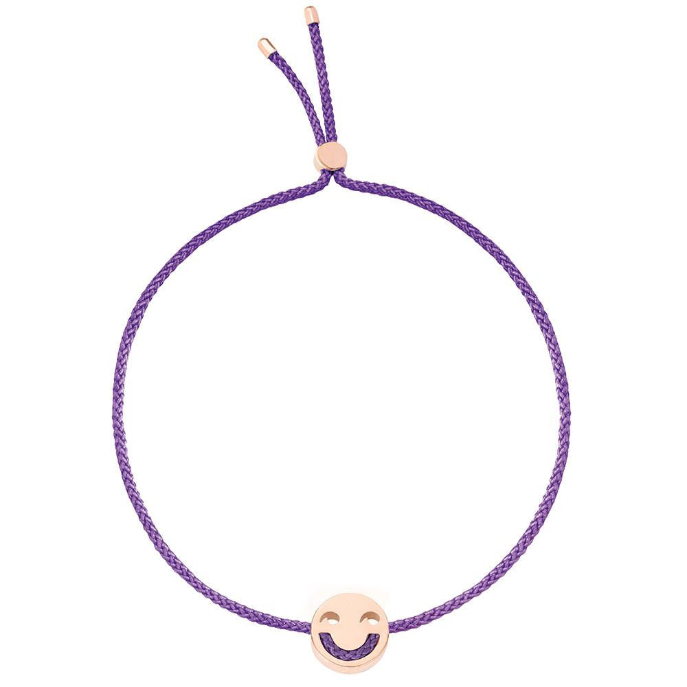 Ruifier Friends Jokey Cord Bracelet Purple Rose Gold