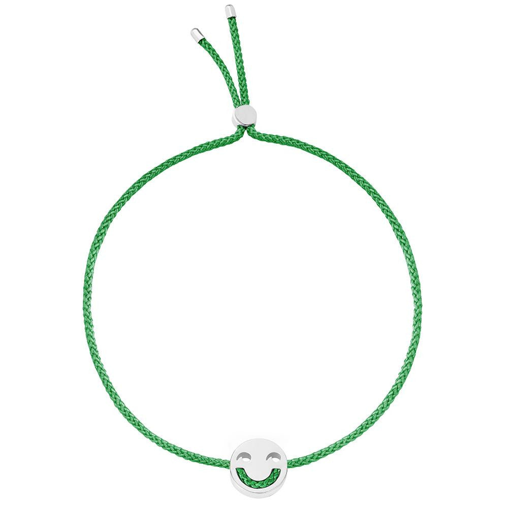 Ruifier Friends Jokey Cord Bracelet Green Sterling Silver