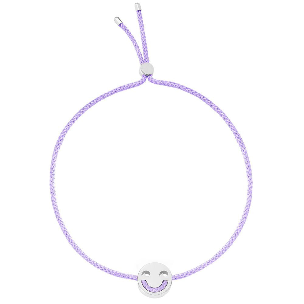 Ruifier Friends Jokey Cord Bracelet Lilac Sterling Silver