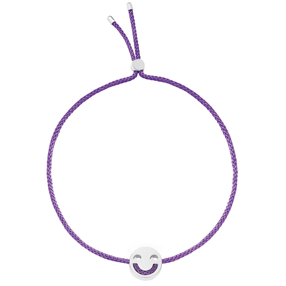 Ruifier Friends Jokey Cord Bracelet Purple Sterling Silver