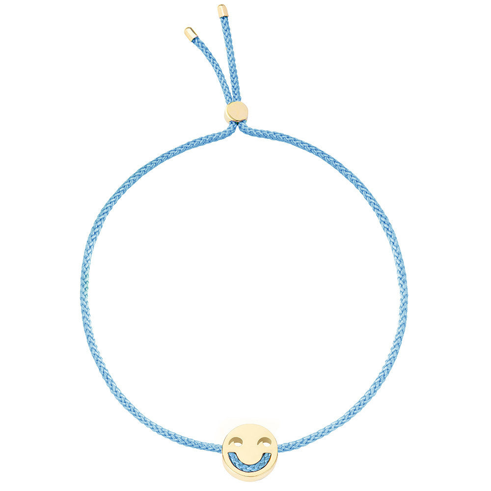 hide Ruifier Friends Jokey Cord Bracelet Sky Blue Yellow Gold