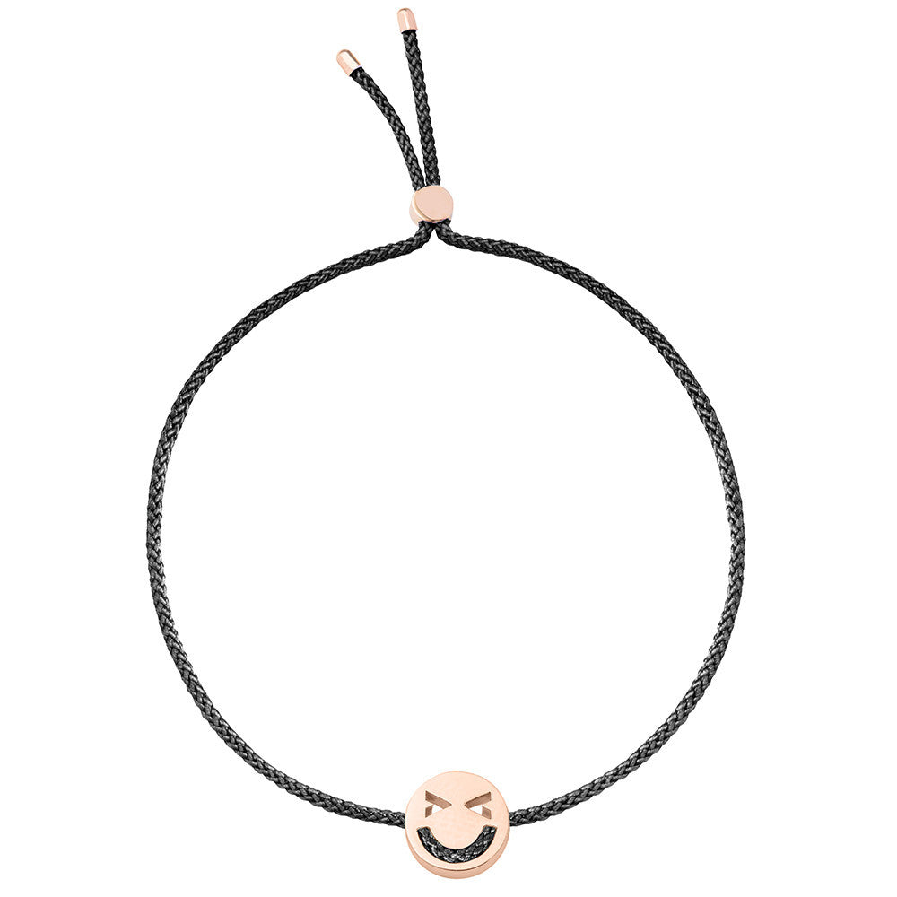 Ruifier Friends Merry Cord Bracelet Black Rose Gold