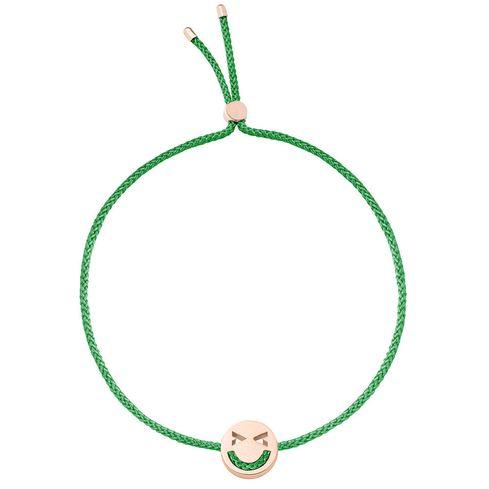 Ruifier Friends Merry Cord Bracelet Green Rose Gold