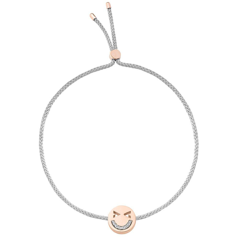 Ruifier Friends Merry Cord Bracelet Light Grey Rose Gold