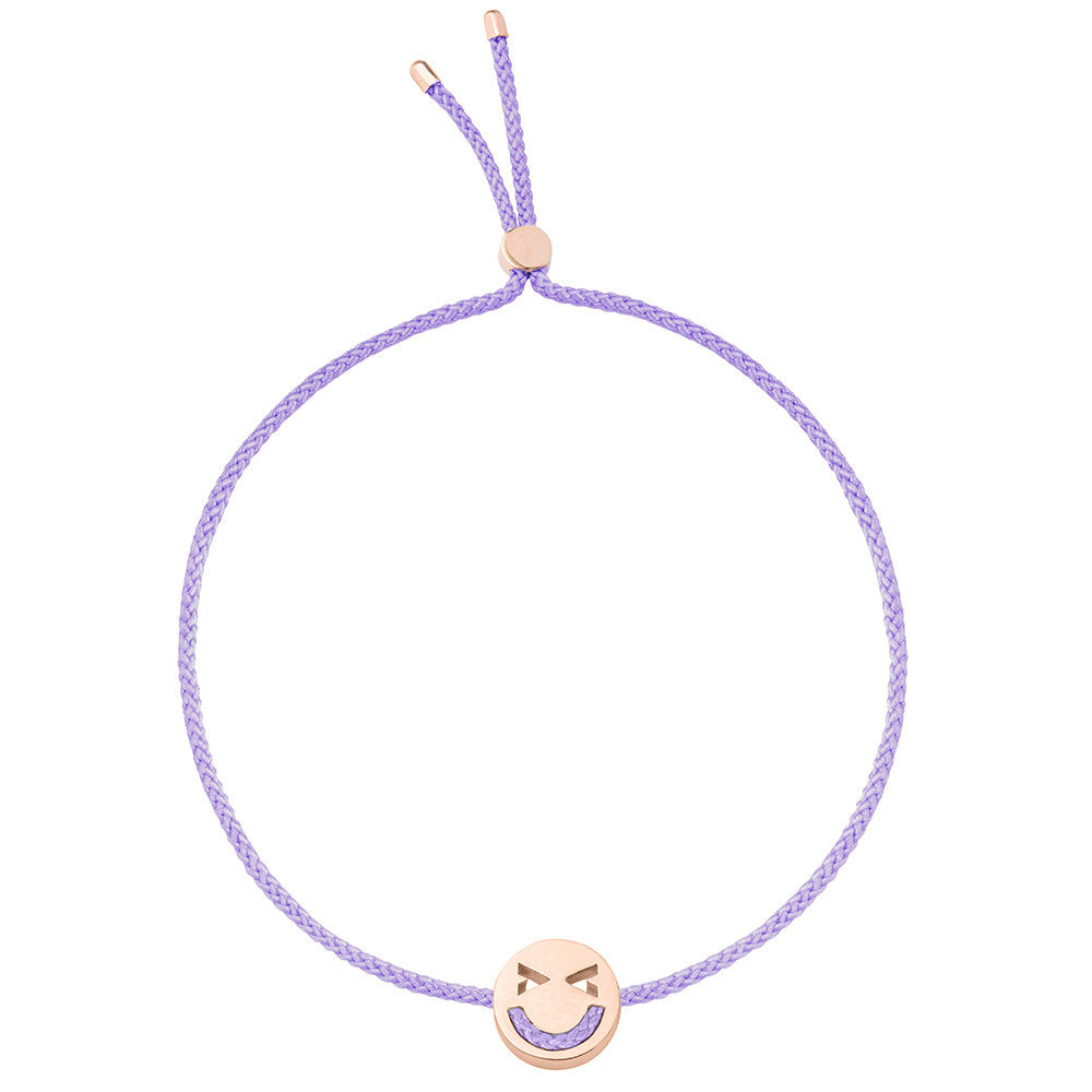 Ruifier Friends Merry Cord Bracelet Lilac Rose Gold