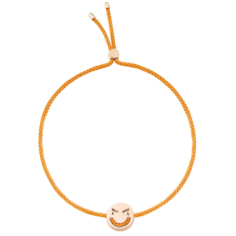 Ruifier Friends Merry Cord Bracelet Orange Rose Gold