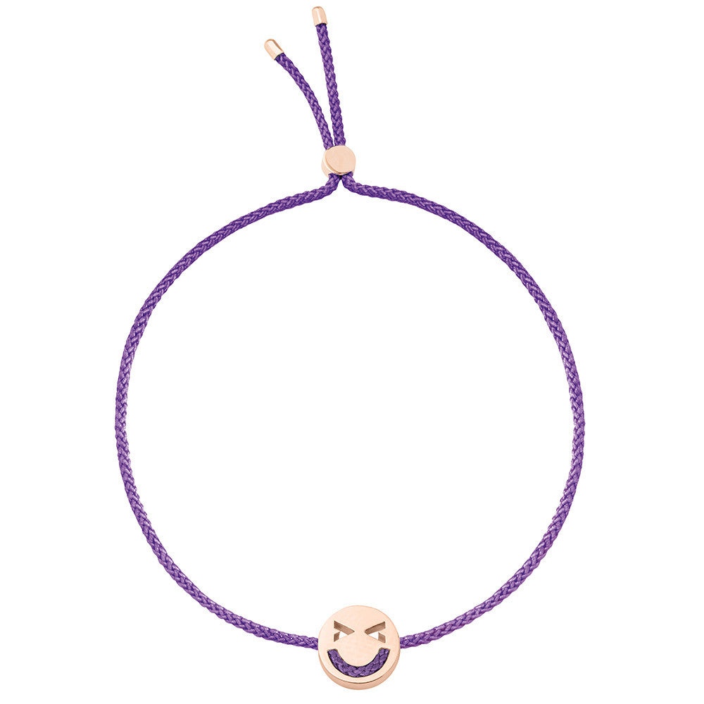 Ruifier Friends Merry Cord Bracelet Purple Rose Gold