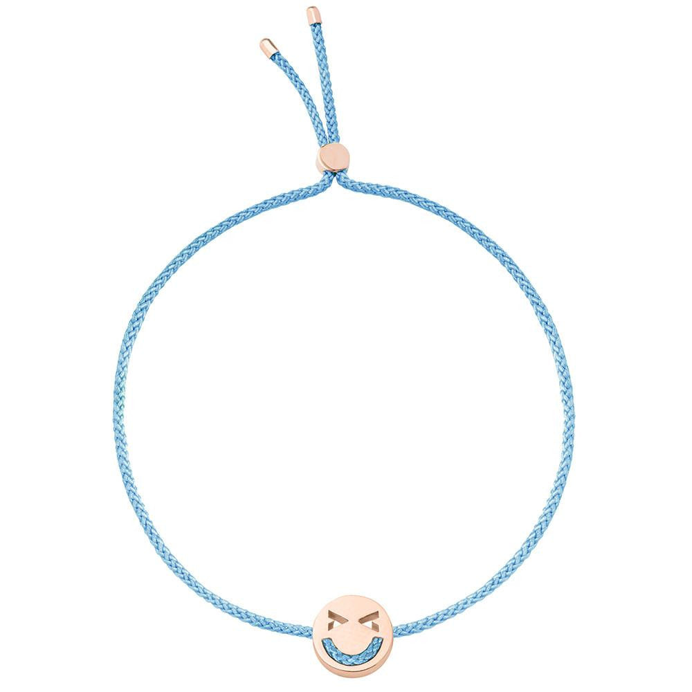Ruifier Friends Merry Cord Bracelet Sky Blue Rose Gold