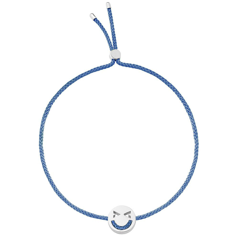 Ruifier Friends Merry Cord Bracelet Dusky Blue Sterling Silver