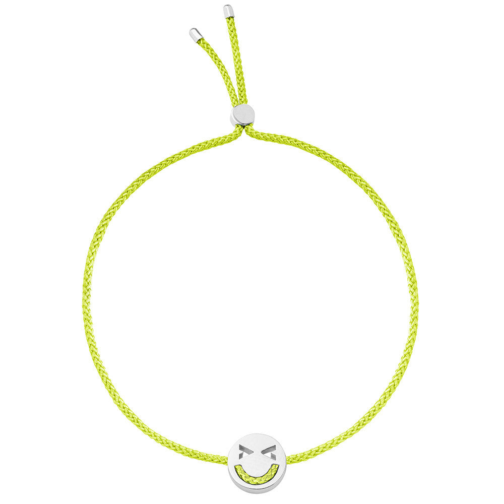 Ruifier Friends Merry Cord Bracelet Lime Green Sterling Silver