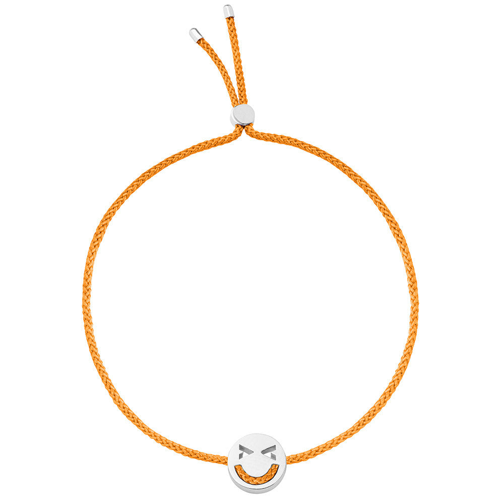 Ruifier Friends Merry Cord Bracelet Orange Sterling Silver