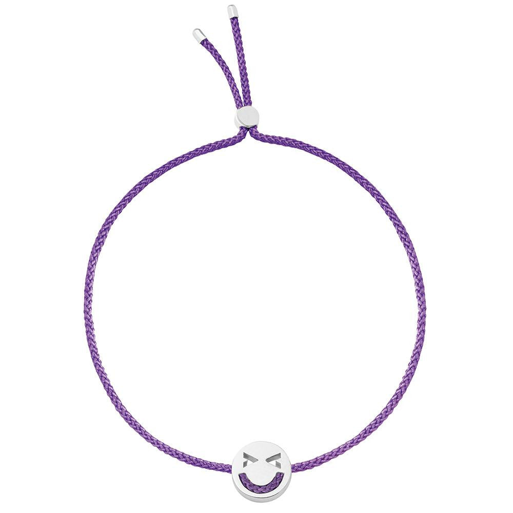 Ruifier Friends Merry Cord Bracelet Purple Sterling Silver