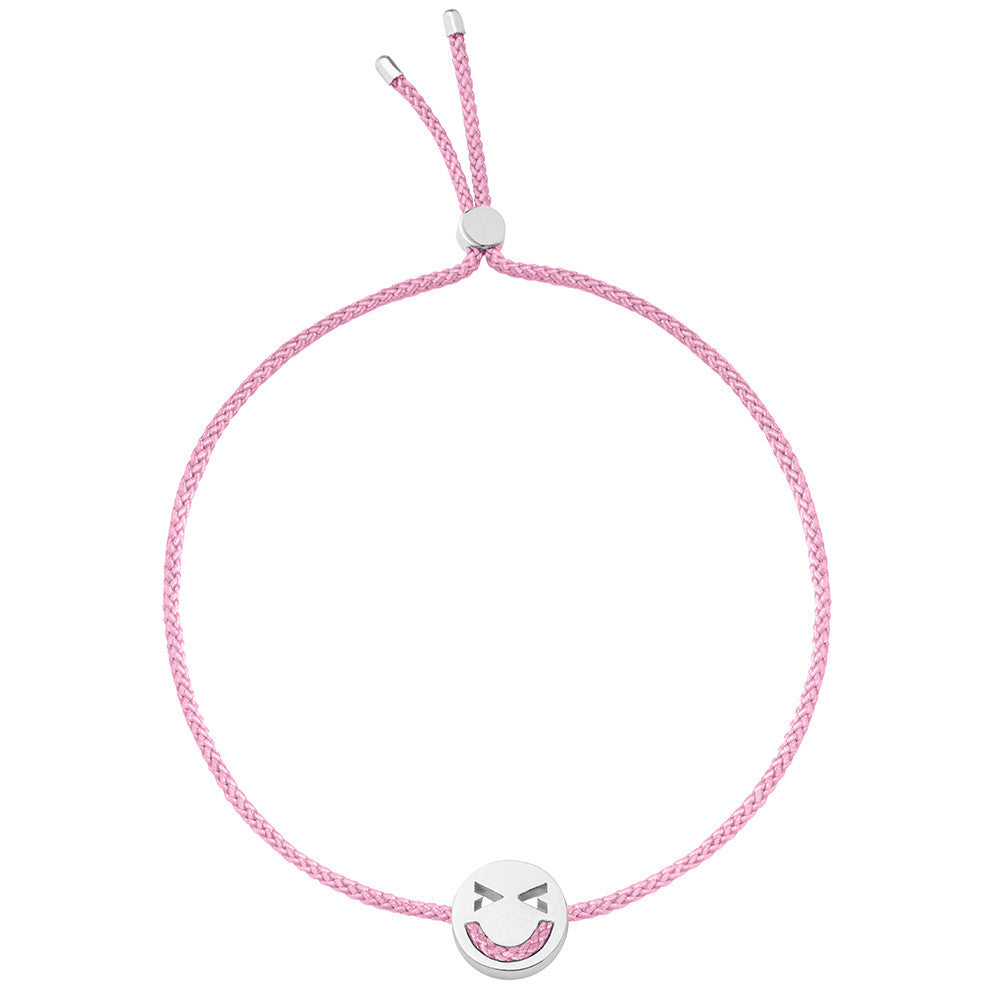 Ruifier Friends Merry Cord Bracelet Rose Pink Sterling Silver