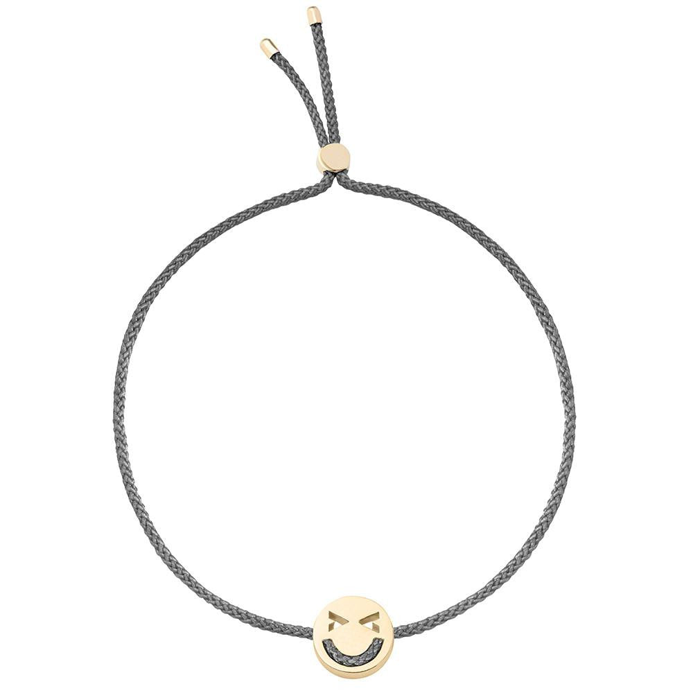 Ruifier Friends Merry Cord Bracelet Dark Grey Yellow Gold