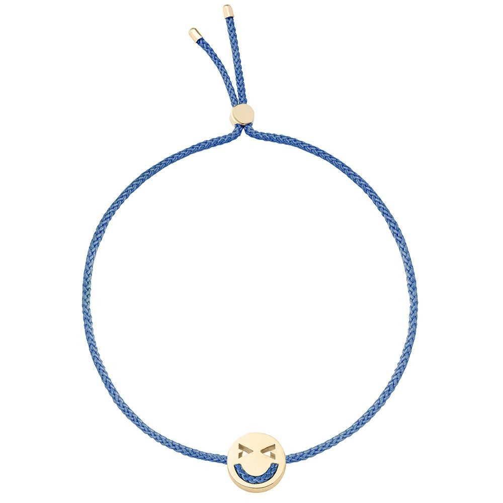 Ruifier Friends Merry Cord Bracelet Dusky Blue Yellow Gold