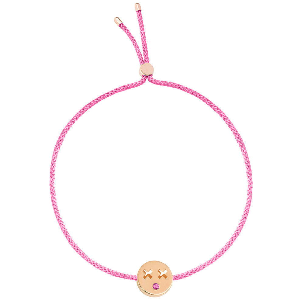 Ruifier Friends Quirky Cord Bracelet Pink Rose Gold