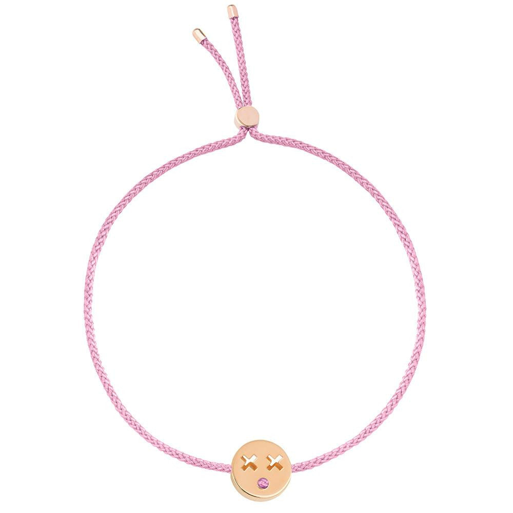 Ruifier Friends Quirky Cord Bracelet Rose Pink Gold
