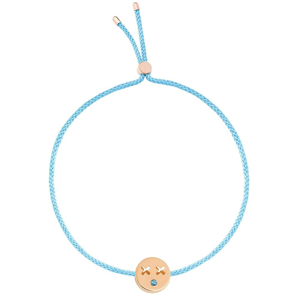 Ruifier Friends Quirky Cord Bracelet Turquoise Rose Gold