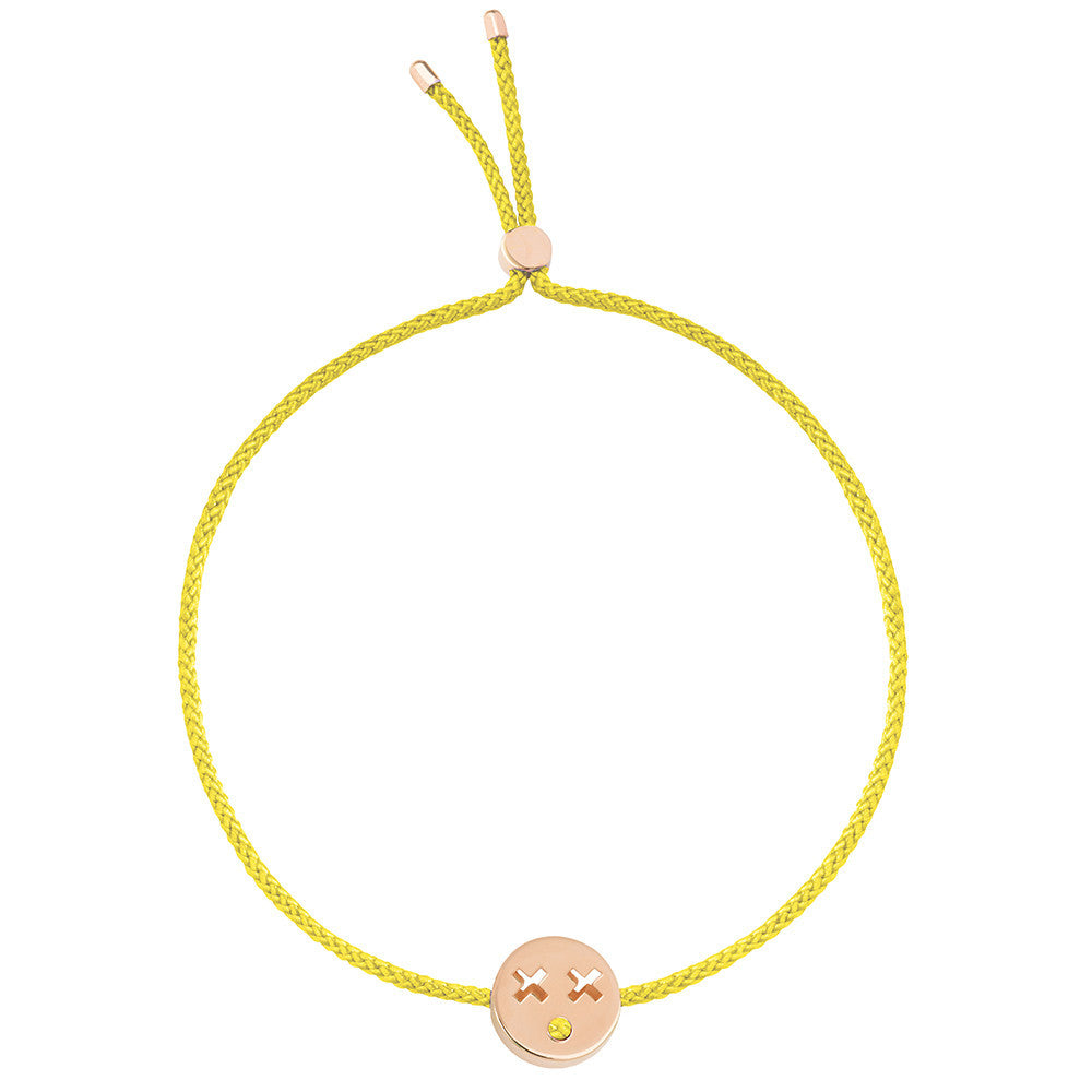 Ruifier Friends Quirky Cord Bracelet Yellow Rose Gold