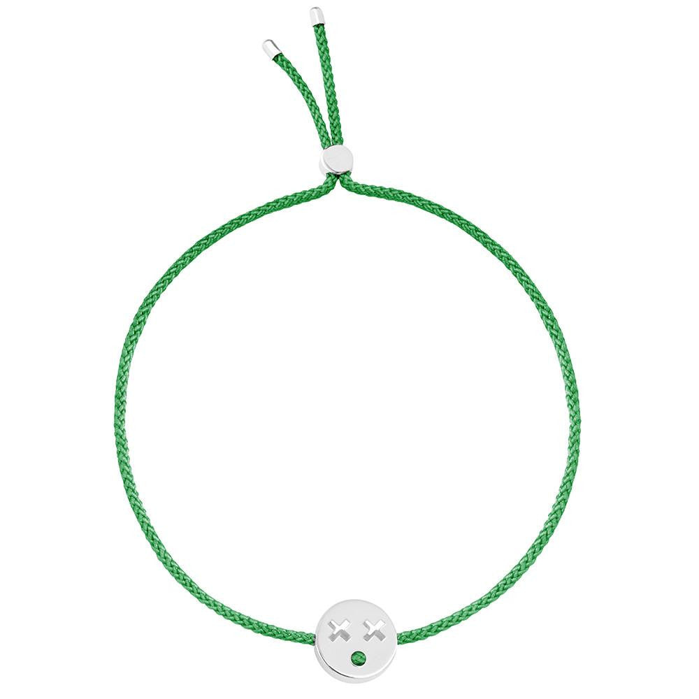 Ruifier Friends Quirky Cord Bracelet Green Sterling Silver