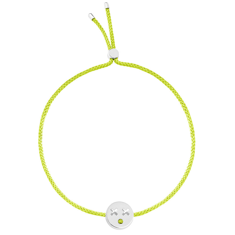 1 Ruifier Friends Quirky Cord Bracelet Lime Green Sterling Silver