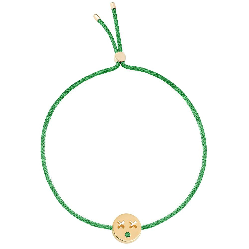 Ruifier Friends Quirky Cord Bracelet Green Yellow Gold