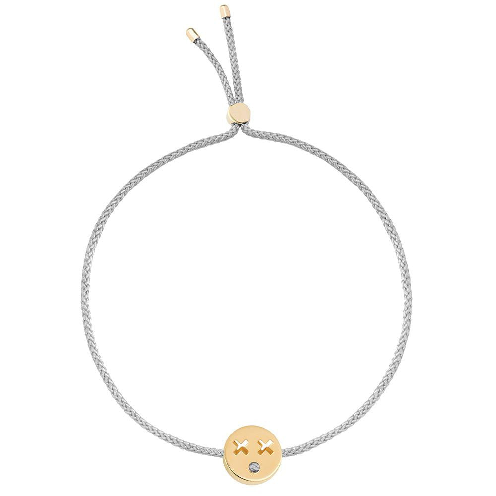 Ruifier Friends Quirky Cord Bracelet Light Grey Yellow Gold