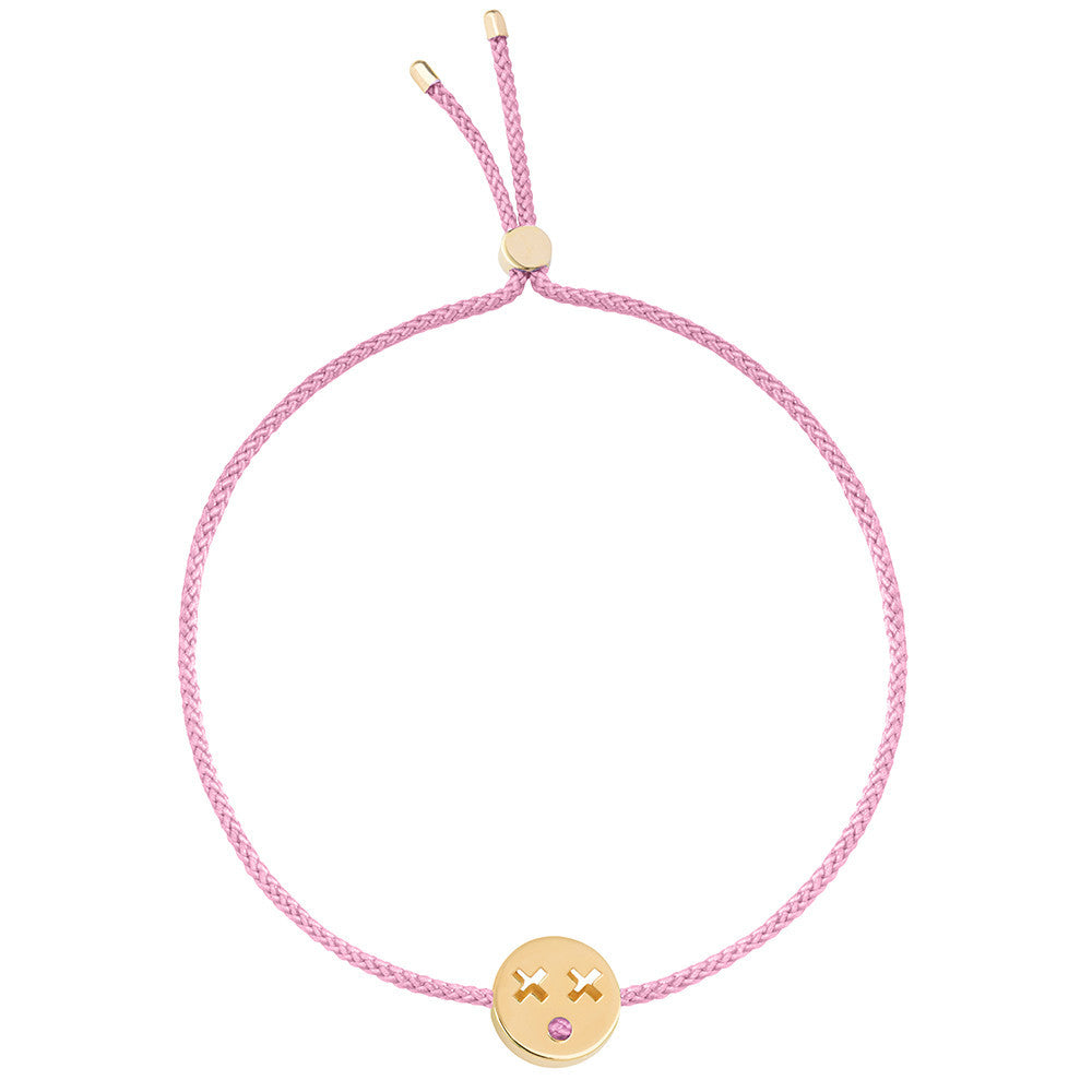 Ruifier Friends Quirky Cord Bracelet Rose Pink Yellow Gold