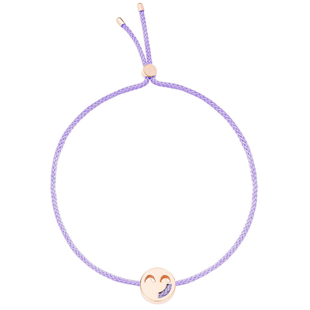 Ruifier Friends Sassy Cord Bracelet Lilac Rose Gold