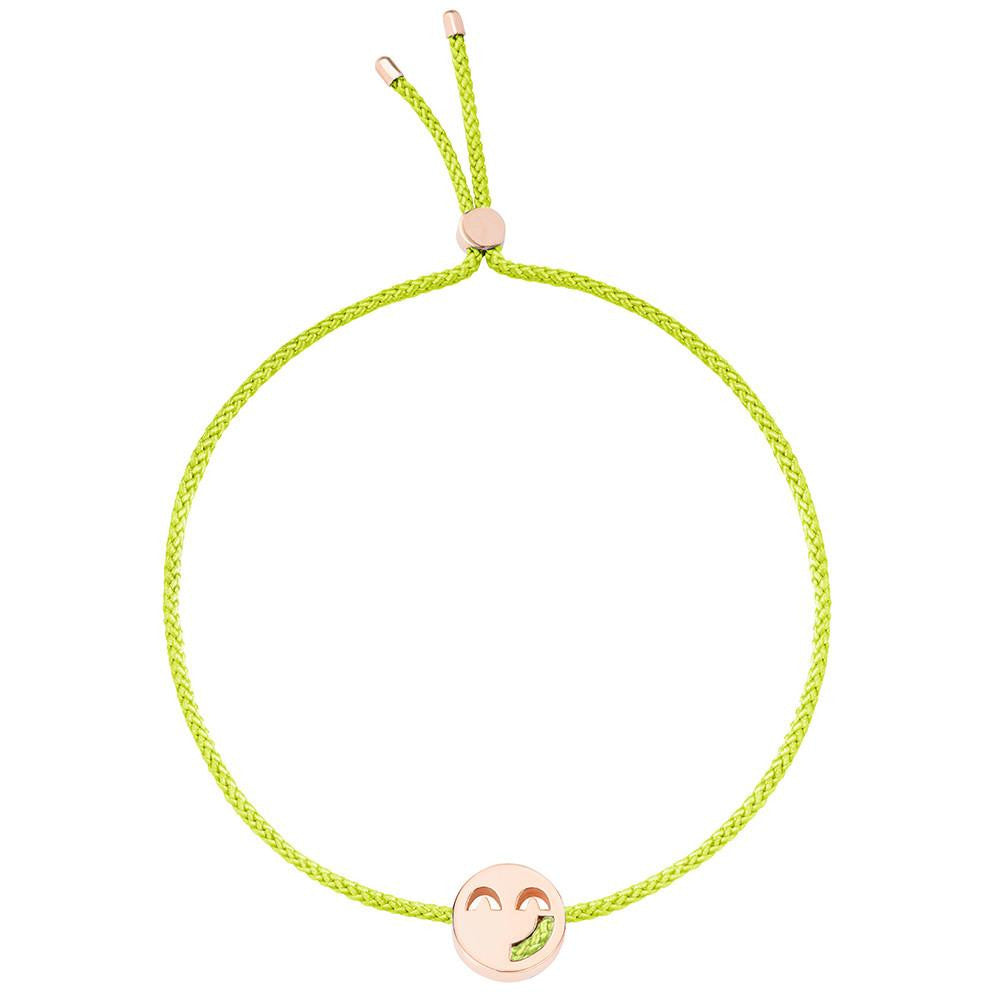 Ruifier Friends Sassy Cord Bracelet Lime Green Rose Gold