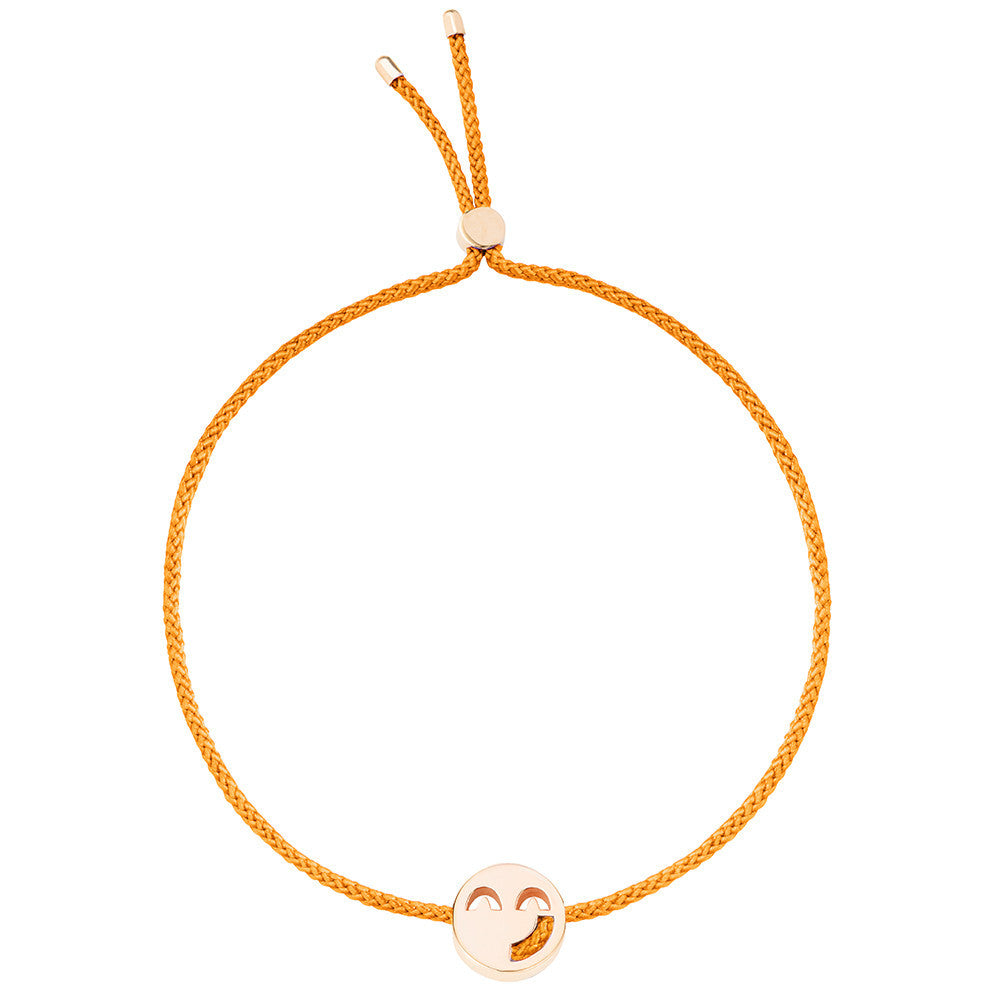 Ruifier Friends Sassy Cord Bracelet Orange Rose Gold
