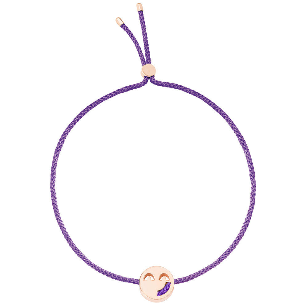 Ruifier Friends Sassy Cord Bracelet Purple Rose Gold