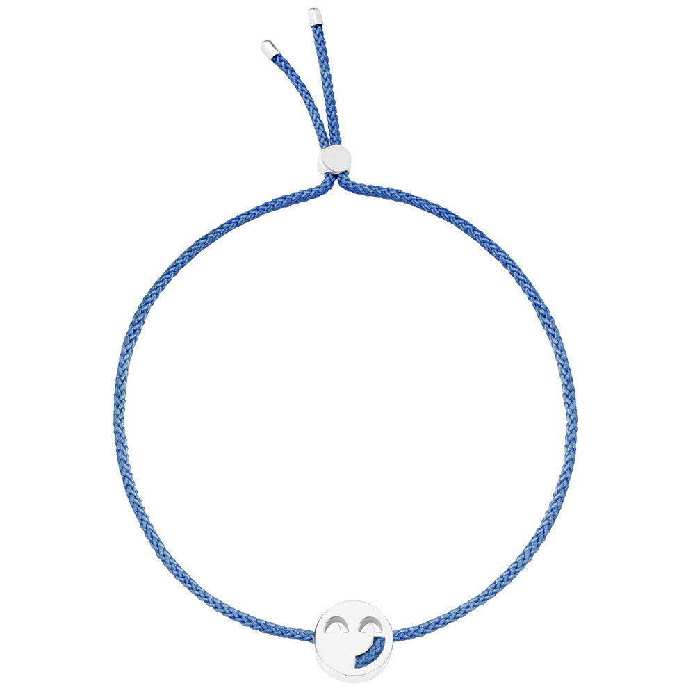 Ruifier Friends Sassy Cord Bracelet Dusky Blue Sterling Silver