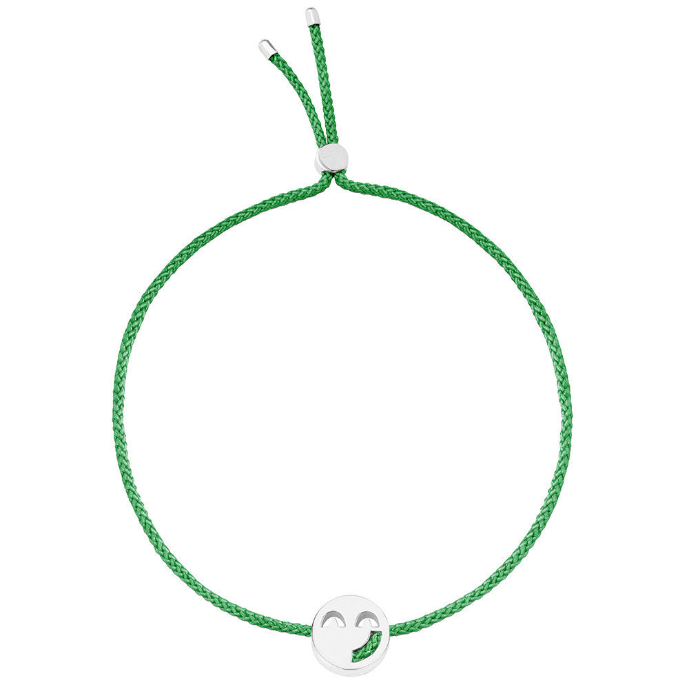 Ruifier Friends Sassy Cord Bracelet Green Sterling Silver