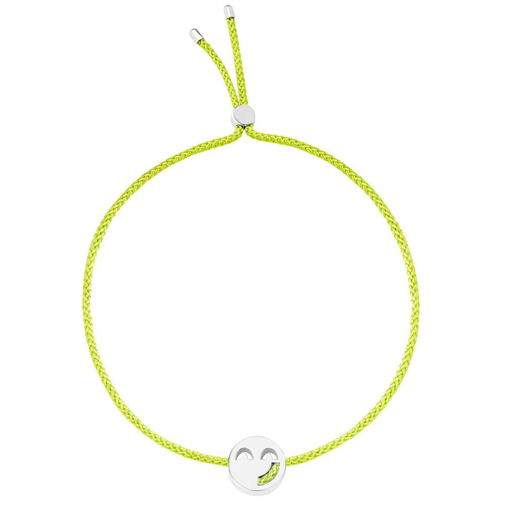 Ruifier Friends Sassy Cord Bracelet Lime Green Sterling Silver