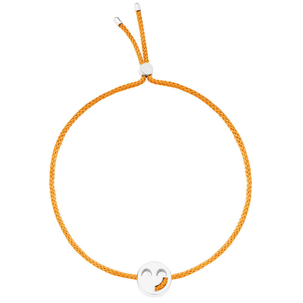 Ruifier Friends Sassy Cord Bracelet Orange Sterling Silver