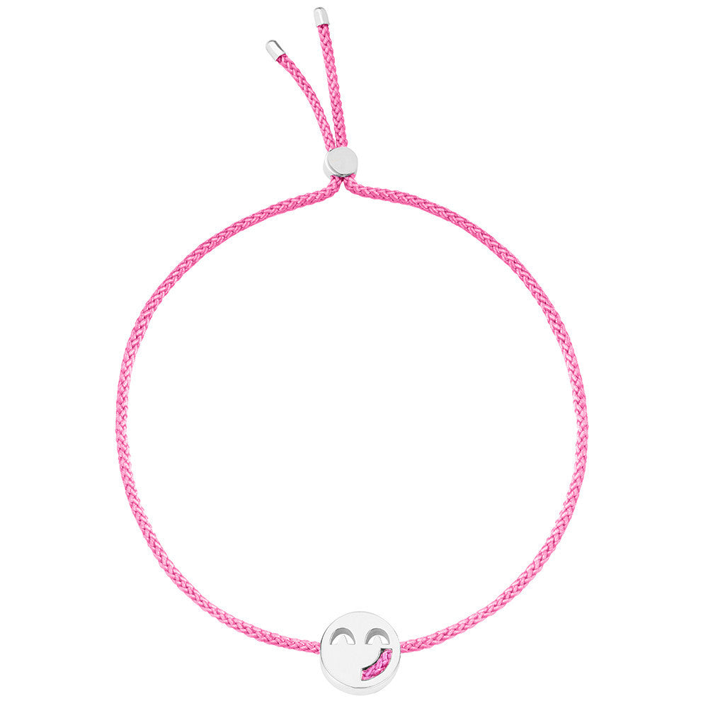 Ruifier Friends Sassy Cord Bracelet Pink Sterling Silver
