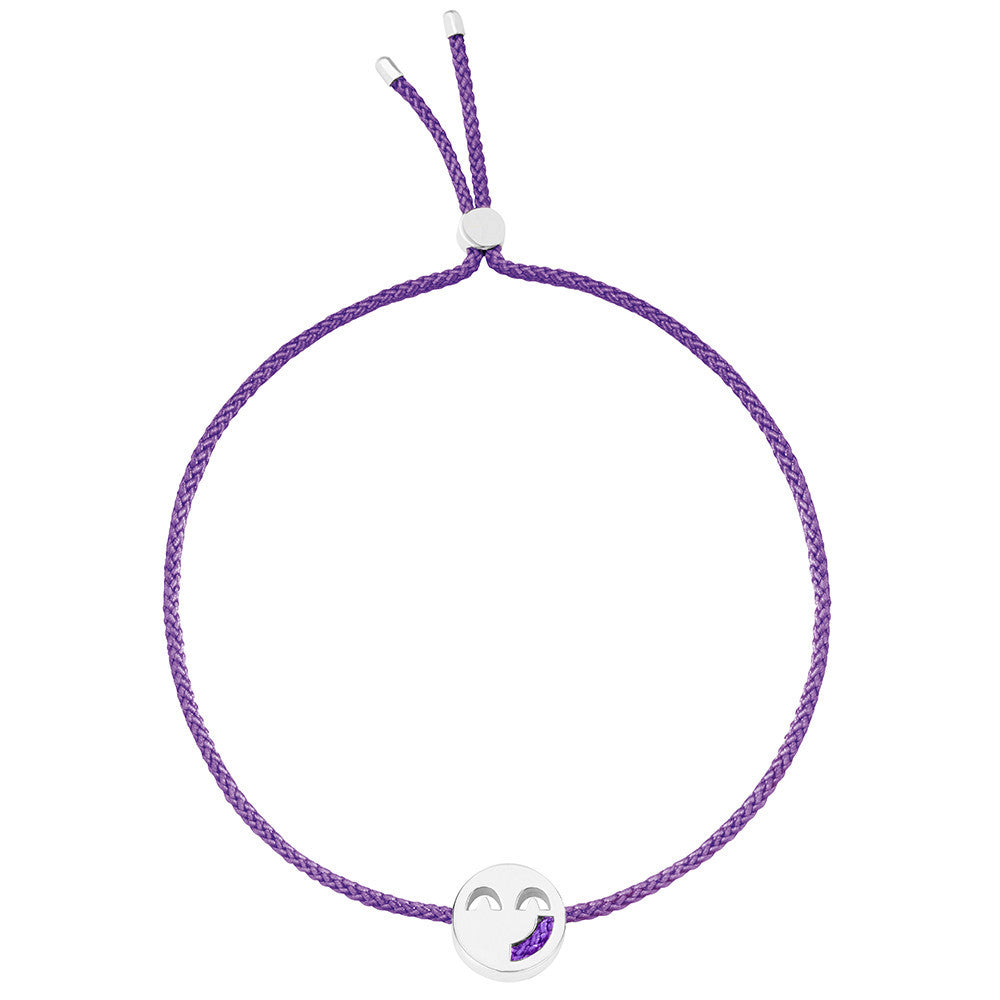 Ruifier Friends Sassy Cord Bracelet Purple Sterling Silver