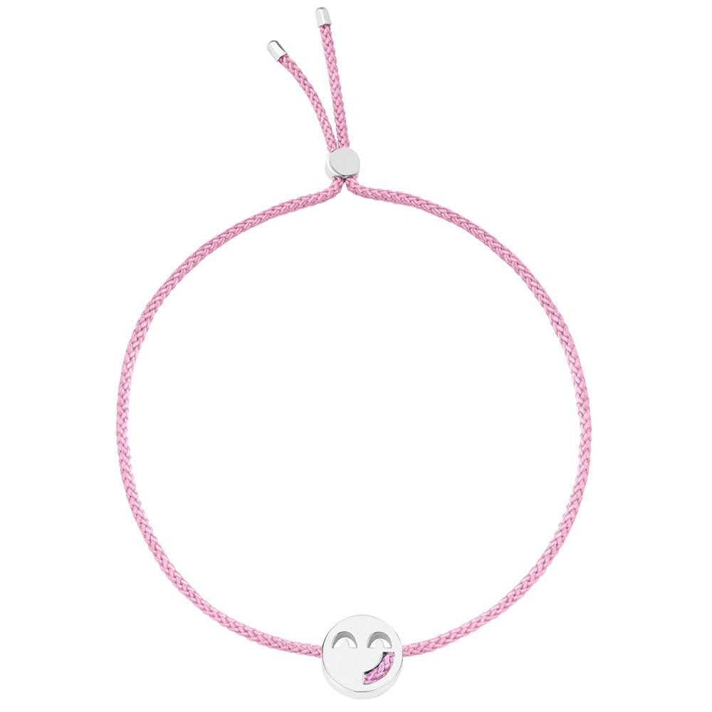 Ruifier Friends Sassy Cord Bracelet Rose Pink Sterling Silver
