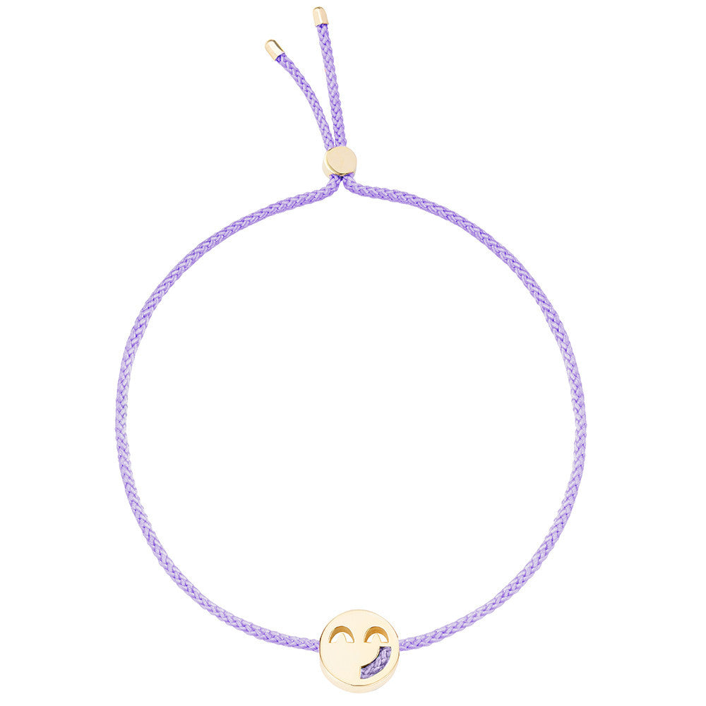 Ruifier Friends Sassy Cord Bracelet Lilac Yellow Gold