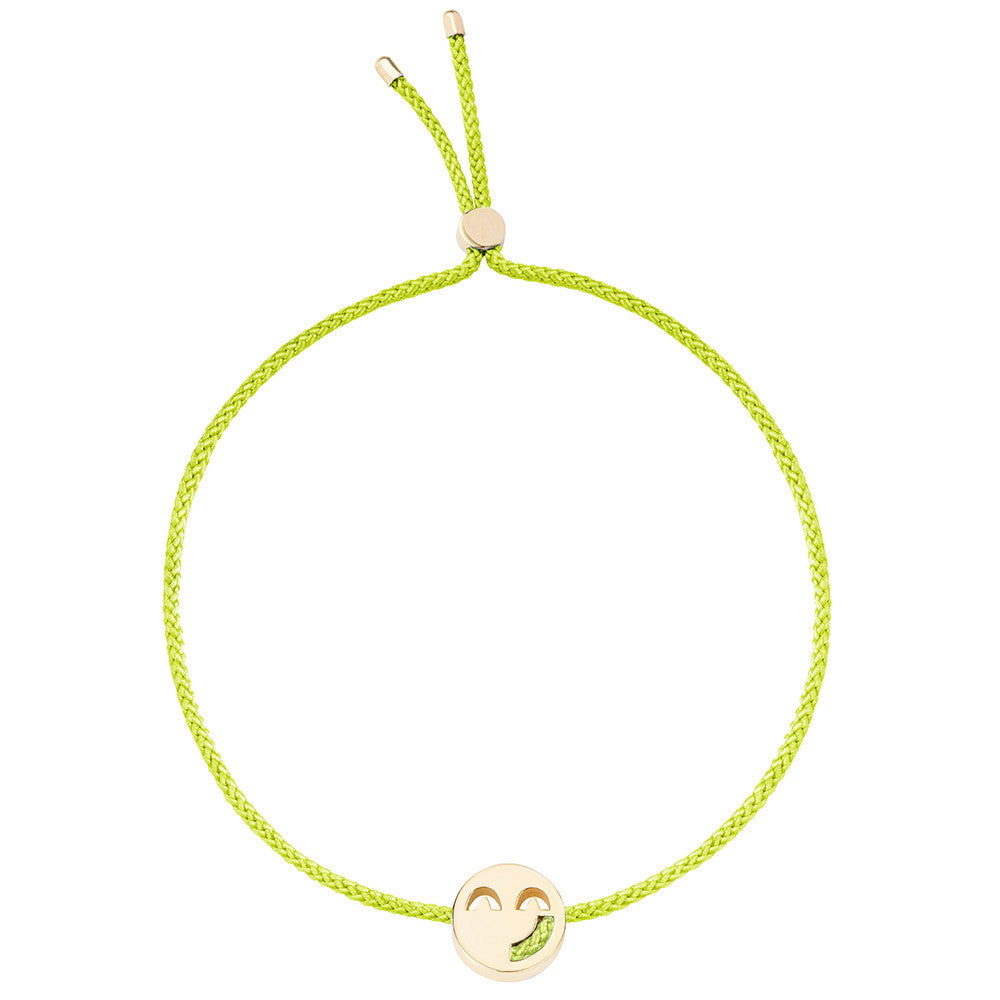 Ruifier Friends Sassy Cord Bracelet Lime Green Yellow Gold