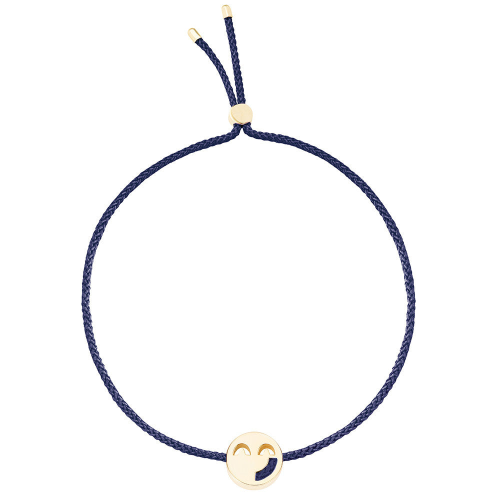 Ruifier Friends Sassy Cord Bracelet Navy Yellow Gold
