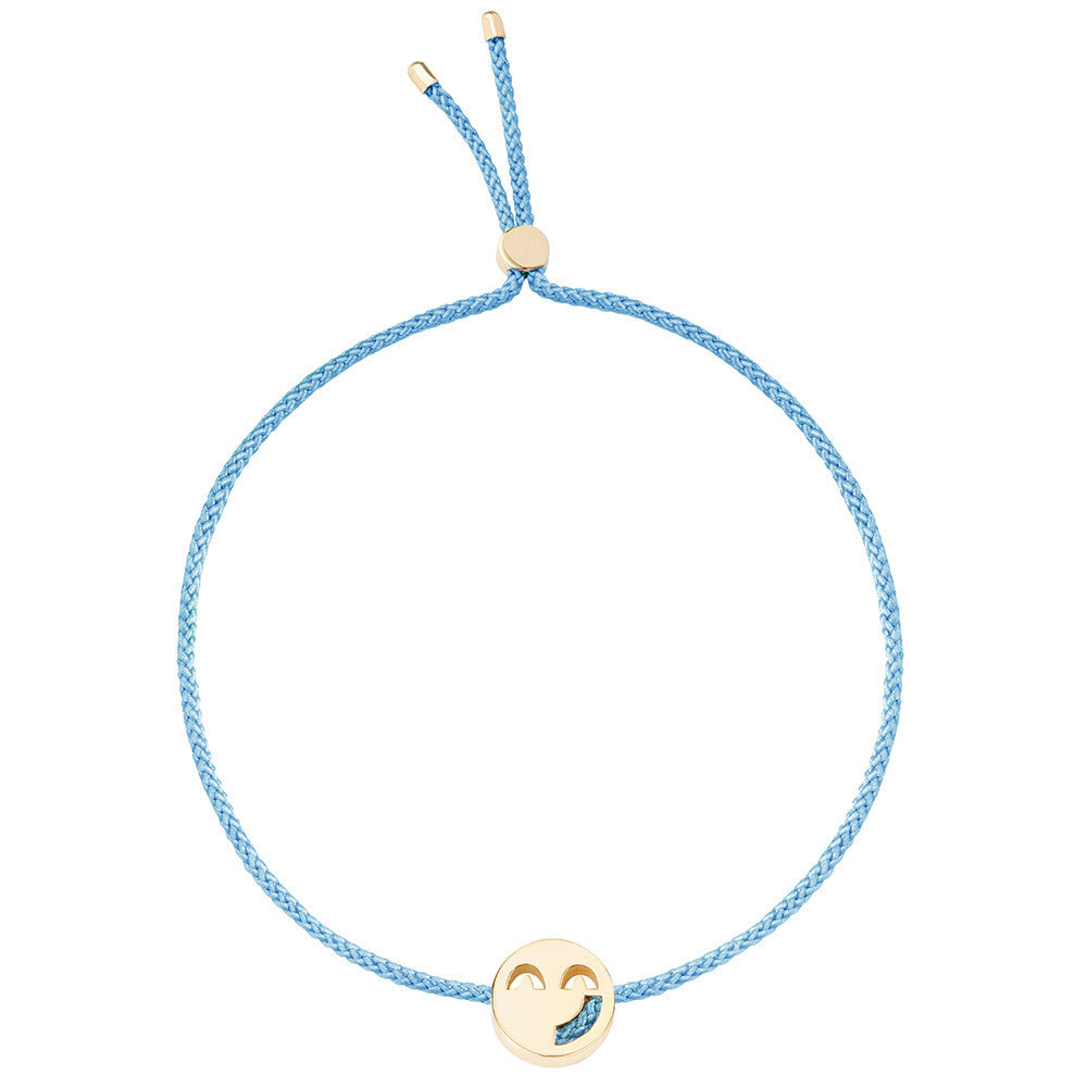 Ruifier Friends Sassy Cord Bracelet Sky Blue Yellow Gold