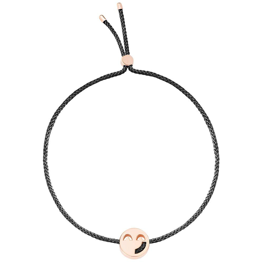 Ruifier Friends Sassy Cord Bracelet Black Rose Gold