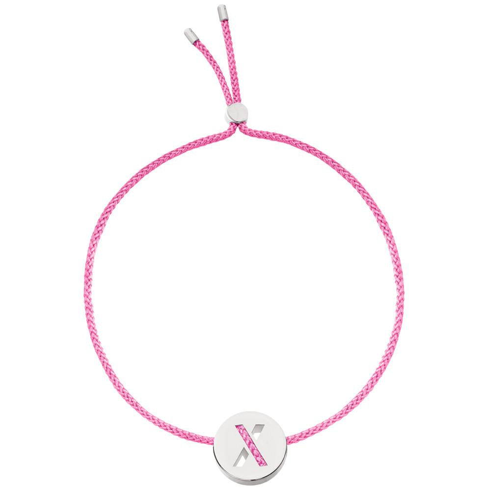 Ruifier ABC's X Cord Bracelet Pink Sterling Silver
